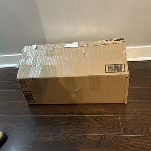 Big box of New & opened art supplies. Twine, charcoal, crayons, 3 alcohol inks.